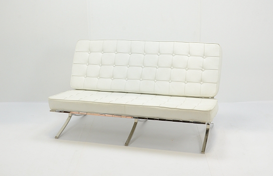Barcelona Chair White (3 Seater)