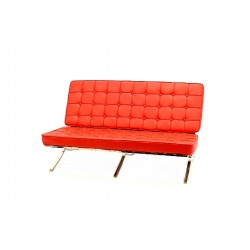 Barcelona Chair Red (3 Seater)