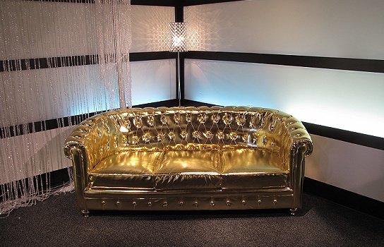 Duchess Sofa Gold 72" x 32" x 28" (3 Seater)