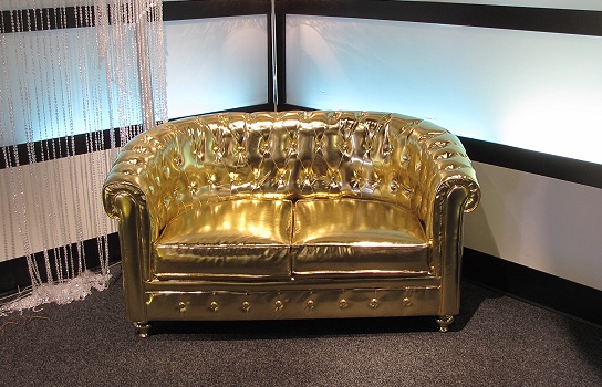 Duchess Loveseat Gold 54" x 32" x 28" (2 Seater)