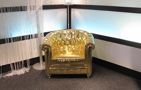 Duchess Sofa Chair Gold 36" x 32" x 28" (1 Seater)