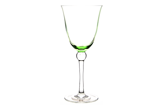 Water Goblet Murano Green 15 Oz.