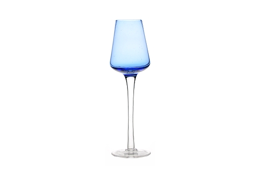Liquor Murano Blue on Stem 2.5 Oz.