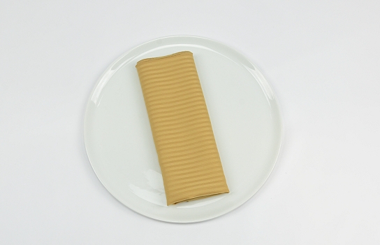 Napkin Pin Stripe Gold (12Pcs)