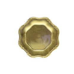 Service Plate Acrylic Baroque Gold