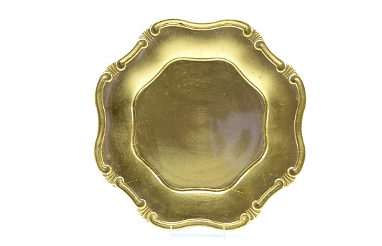 Service Plate Acrylic Baroque Gold