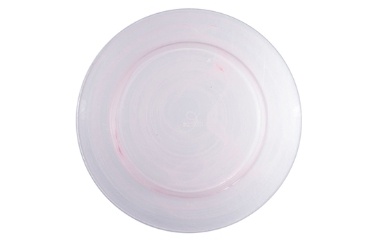 Service Plate Cloud Pink 13" Glass