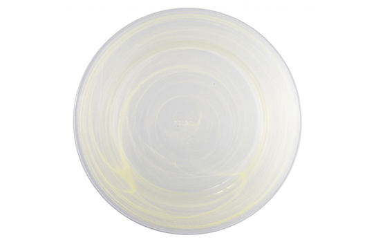 Service Plate Cloud Yellow 13" Glass
