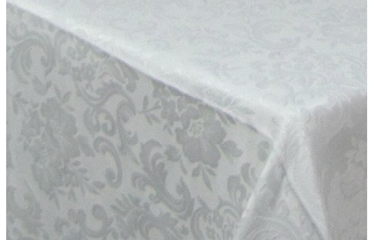 Tablecloth Damask White 156" x 90" Rectangle