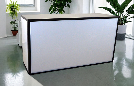 Bar Infinity Black Frame / White Plexi Panel 72" x 24"