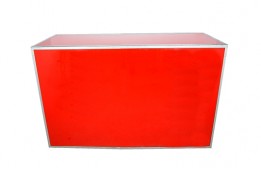 Bar Silver / Plexiglass Red 48" x 24"