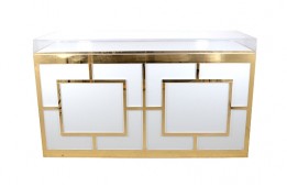 Bar O. G. White / Gold Mirror 72" x 24"