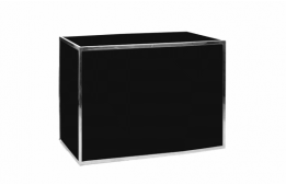 Bar Chrome Frame / Black Plexiglass 48" x 24"