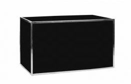 Bar Chrome Frame / Black Plexiglass 72" x 24"