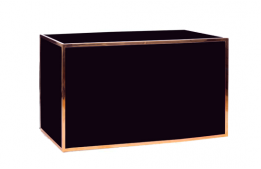 Bar Rose Gold Frame / Black Plexiglass 72" x 24"