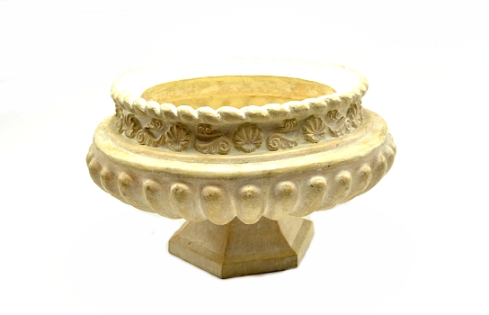 Fiberglass Ivory Planter 16"