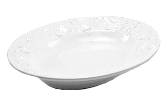Majorca Oval Bowl White 21"