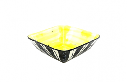 Mardi Gras Square Bowl 13"