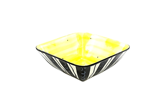 Mardi Gras Square Bowl 13"