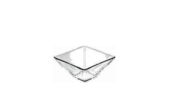 Pyramid Bowl Glass 5" x 5" x 3"