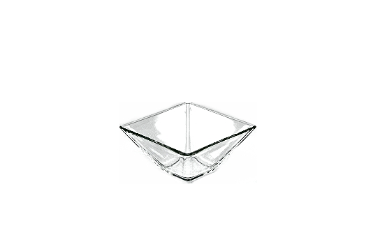 Pyramid Glass Bowl 5" x 5" x 3"