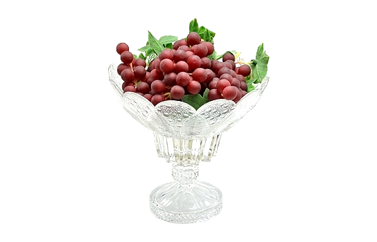 Crystal Small Peacock Fluted Bowl