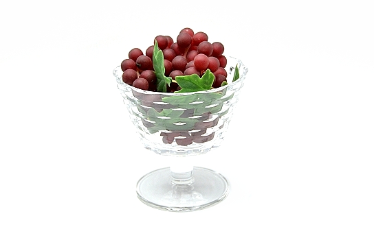 Rattan Footed Glass Bowl 6"