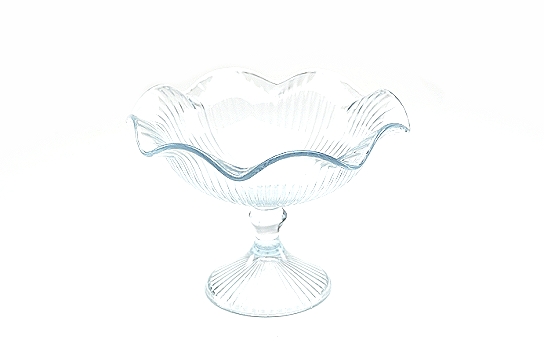 Ribbed Fluted Compote 10" High