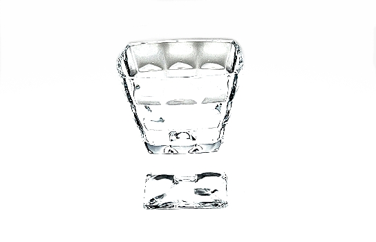 Mini Bubble Square Compote 6"