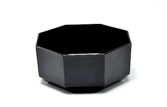 Octim Bowl Black Glass 9"