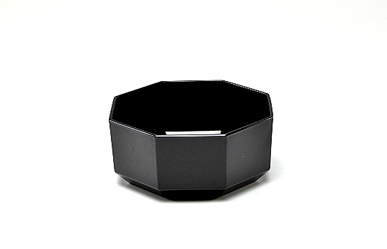 Octim Bowl Black Glass  7"