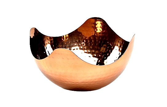 Copper Hammered Square Bowl 11"