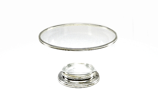 Silver Rim Salad Bowl