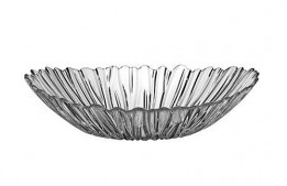 Glass Oval Bowl Aurora 13"