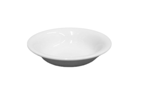Contemporary White Fruit Bowl 5"