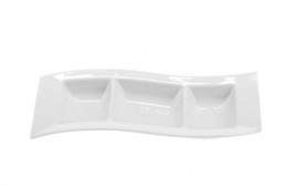 Bowl Ital White 3 Section 12" x 5"