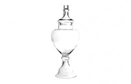 Glass Bowl Aladdin with Cover 15"