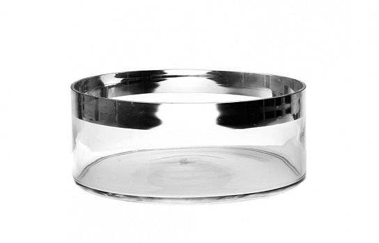Princess Silver Rim Glass Bowl 10" x 4"