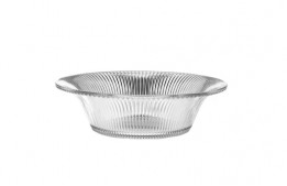 Venice Stripe Clear Glass Bowl 6"