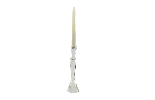 Taper Candle White Wax 12" / 2 AAA Batteries