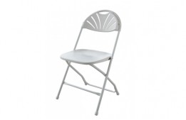 Folding Chair Celebrations Fan White