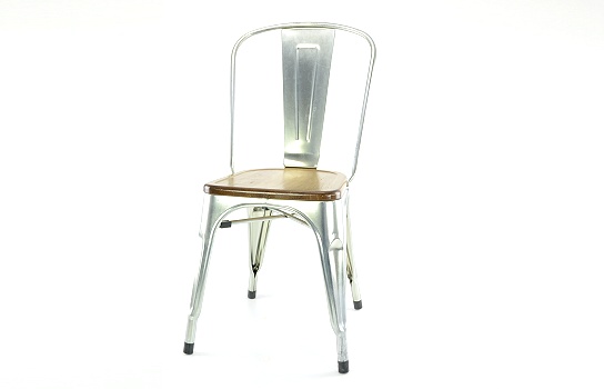 Chair Tolix Silver Dark Wood
