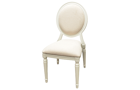 Louis IX Metal Chair White