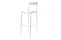Bar Stool Plexi Crystal with Chrome Frame