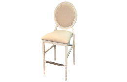 Louis IX White Bar Chair