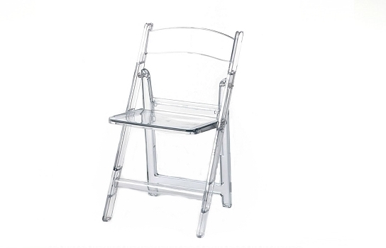 Hampton Folding Crystal Clear Chair