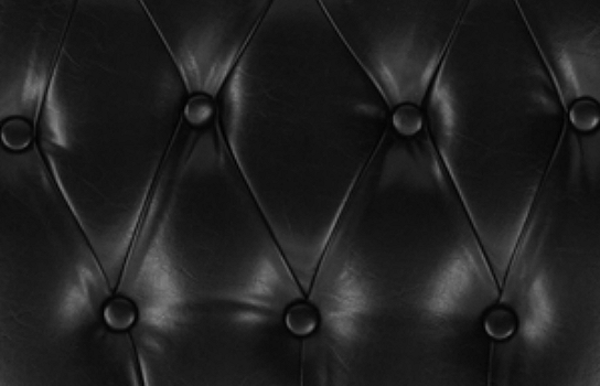 Chair Cushion Tufted Leather Black