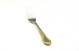 Gold Plated Dinner Fork Heritage Stainless Steel
