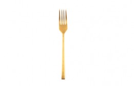 Modern Brushed Gold Salad Fork
