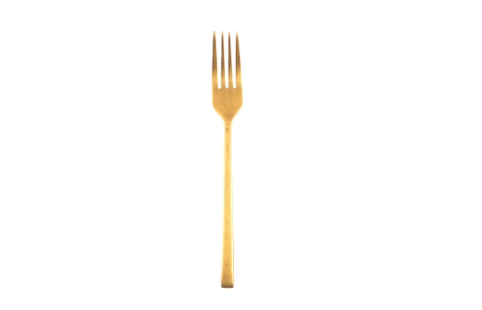 Modern Brushed Gold Salad Fork